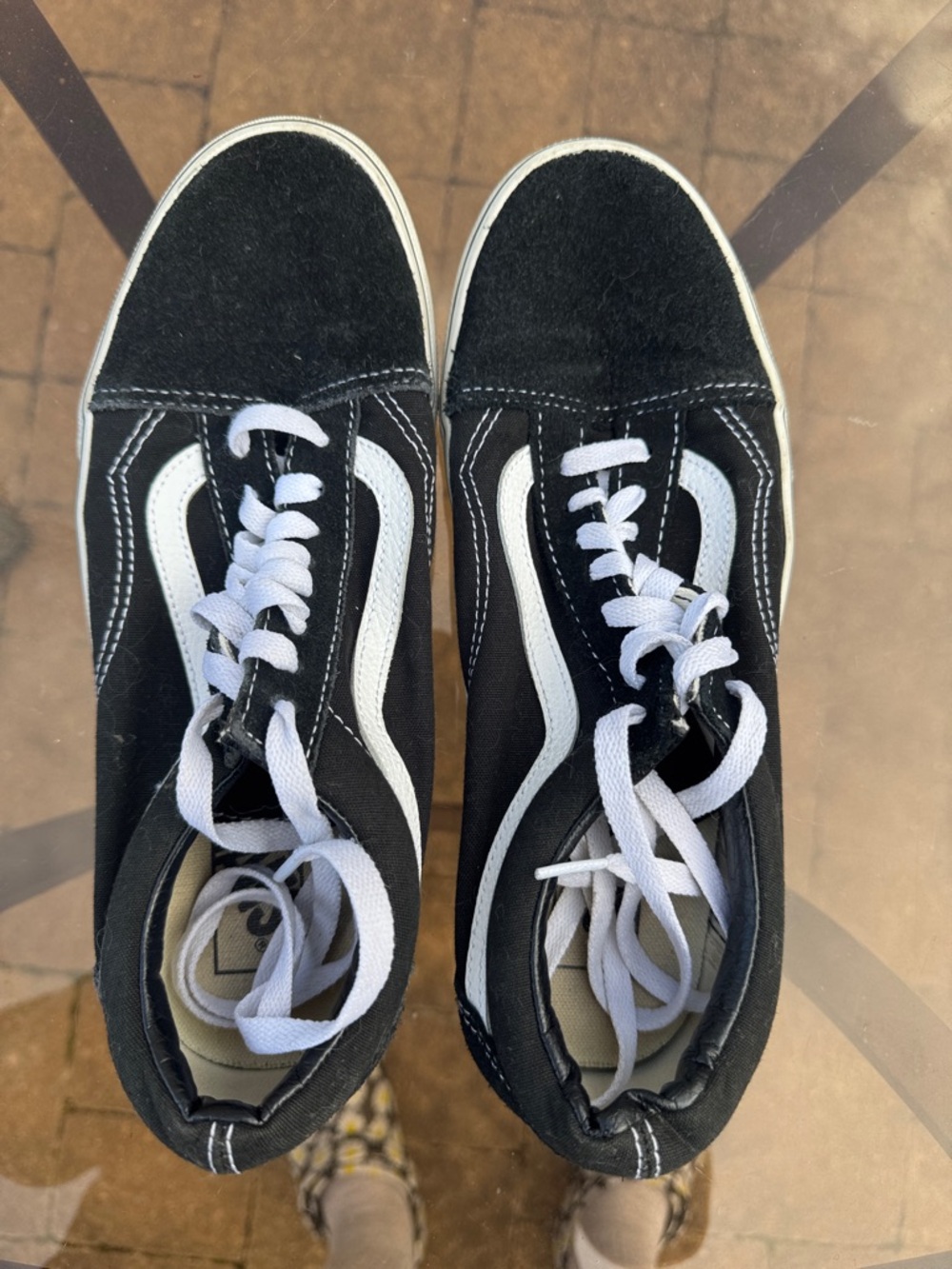 Vans Black and White Low-Top Skate Sneakers